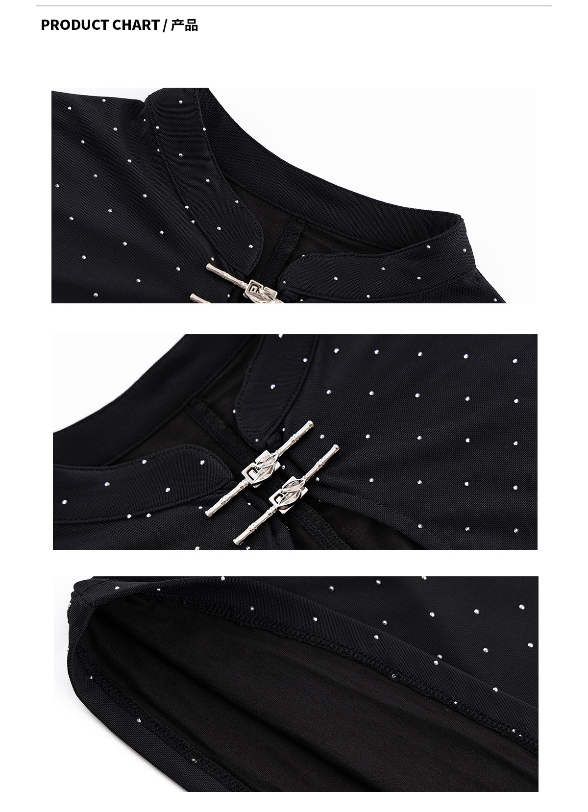 ARISEISM Black Polka Dot Slim-Fit Long-Sleeve Top