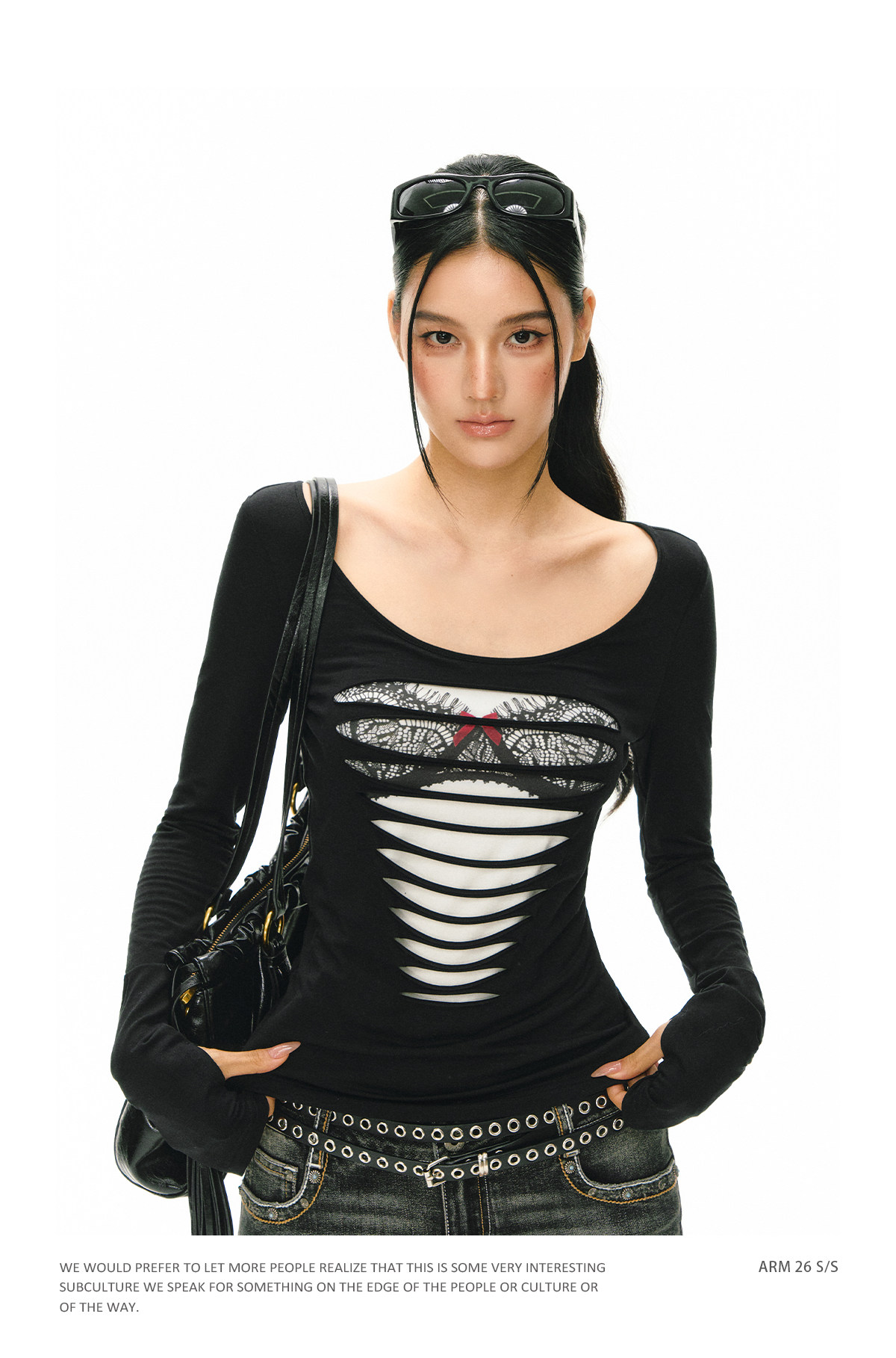 ARISEISM Retro Cropped Long-Sleeve Tee