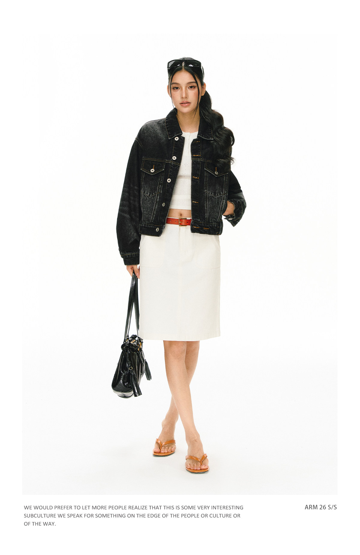 ARISEISM Retro Cropped Denim Jacket