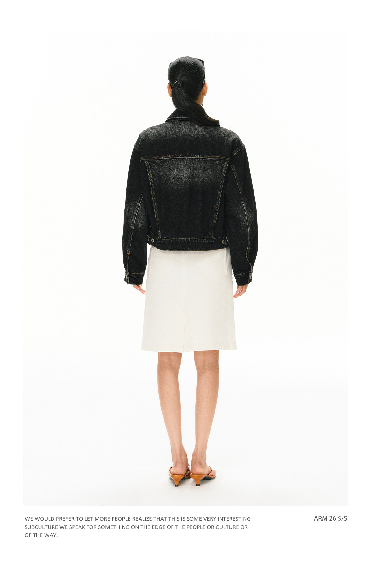 ARISEISM Retro Cropped Denim Jacket