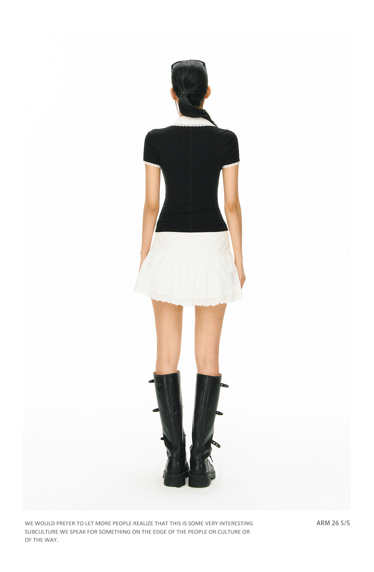ARISEISM Slim Fit Turn-Down Collar Tee