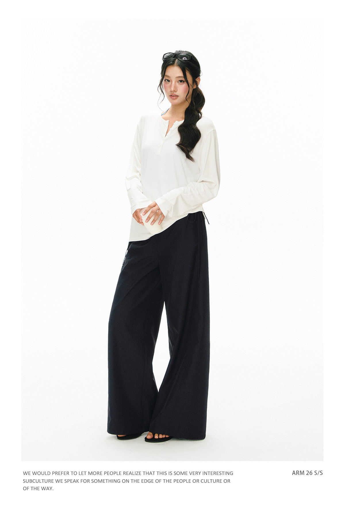 ARISEISM Low-Waist Wide-Leg Cargo Trousers