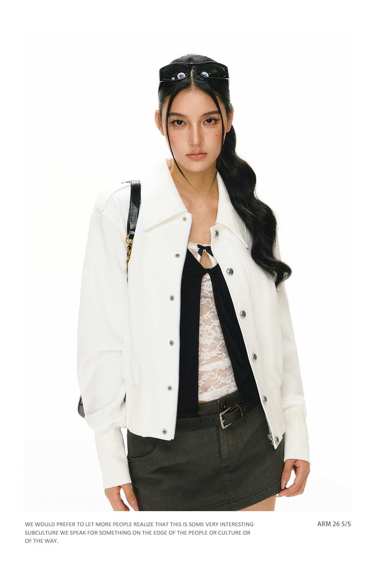 ARISEISM Collared Cropped Jacket