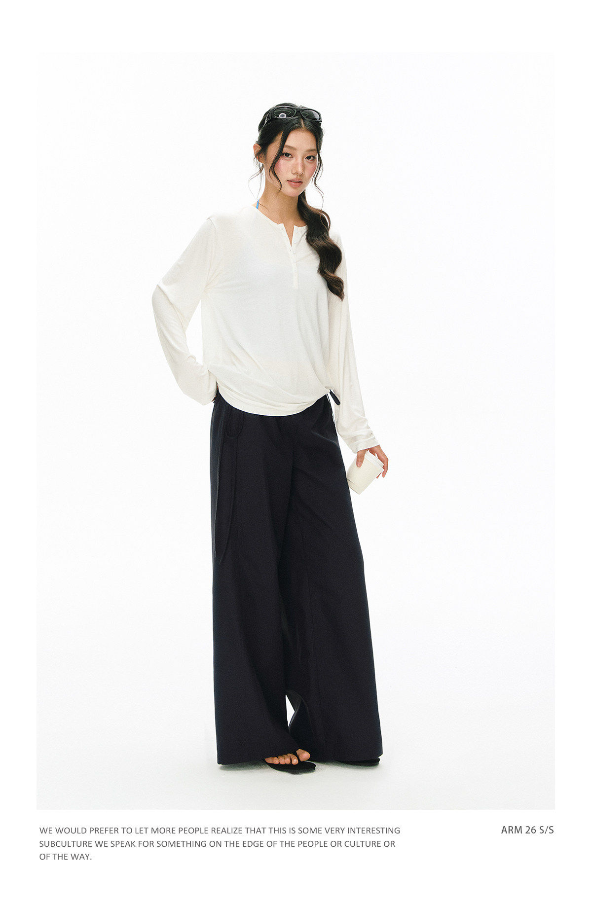 ARISEISM Low-Waist Wide-Leg Cargo Trousers