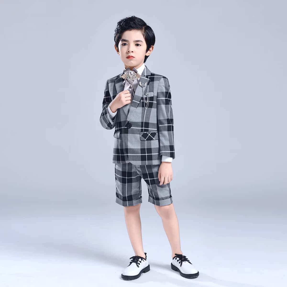 Inmyopinion 2019 mới cậu bé ngắn phù hợp với bé sàn catwalk chiếc váy mùa hè phù hợp với hoa boy chương trình.