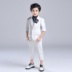 Inmyopinion 2019 mùa hè mới childrens ngắn tay phù hợp với sàn catwalk phù hợp với trẻ em hoa trắng ăn mặc hiệu suất. 