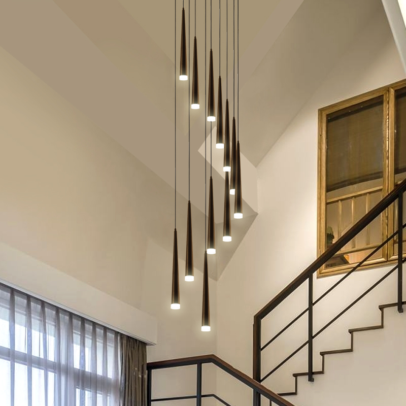 staircase chandelier modern
