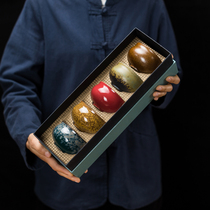 Top Five Kilns Tea Set Size Single Cups Tea Drinking Cup Kilns Five Rows Cups Ceramic Kongfu Tea Cup Masters Cup Suit