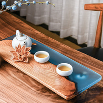Epoxy Resin River Table Home Tea Table Trays Drain Pan Logs Easy Day Type Dry Foam Solid Wood Small Tea Tray