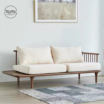 Simple modern black walnut simple imperial concubine couch log living room new Chinese style sofa imperial concubine chair log sofa