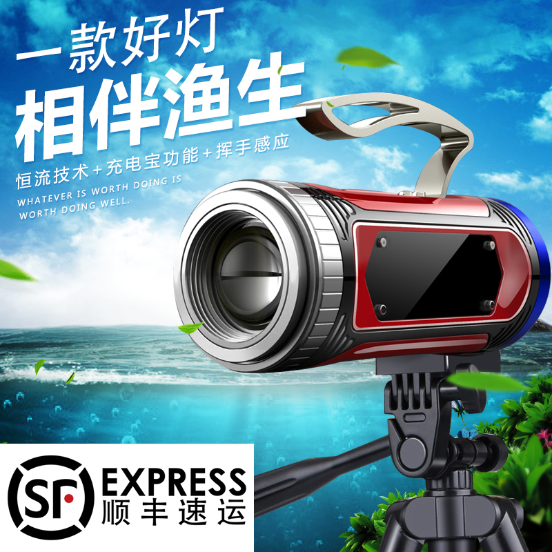 Sky Fire Night Fishing Light Intense Light Fishing Light Super Bright Purple Blue Light Lamp Bench Fishing Xenon Lamp Fish Light Night Fishing Equipment High Power