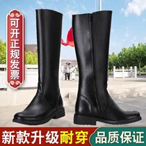 New mens and womens guard protocol boots high honor guard riding boots flag-raising parade boots long Japanese officer boots