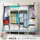 Tủ quần áo đơn giản Vải Vải Tủ quần áo Thép đậm Gia cố đôi Lắp ráp Lưu trữ Treo Tủ quần áo Tất cả giá thép Tủ quần áo - Buồng tủ áo cửa lùa