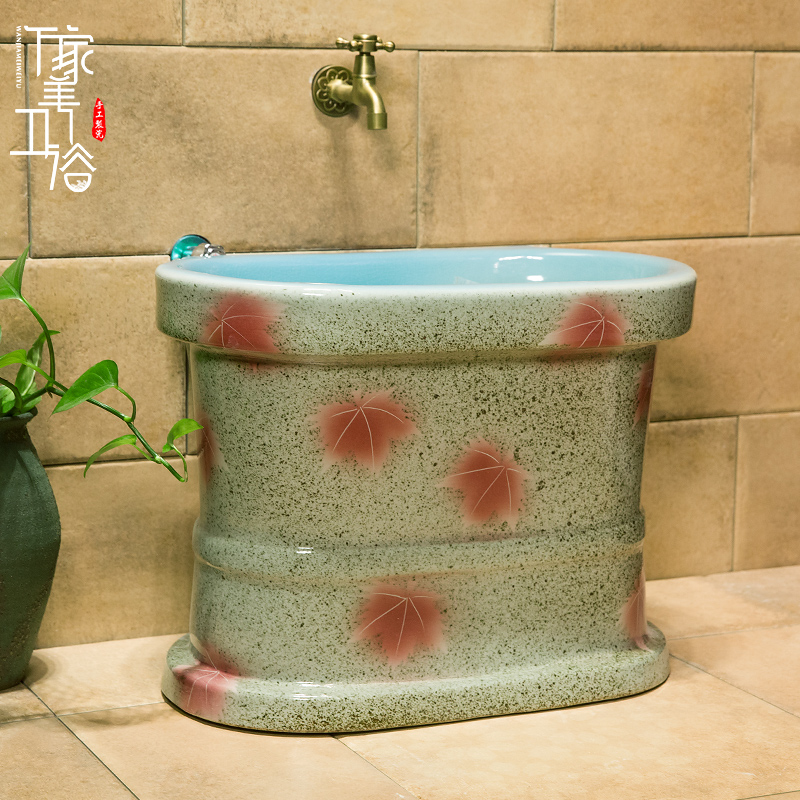 Thousands Beauty Ceramic Wash Mop Pool Mopping Pool Balcony Mopping Pool Mopping Pool Mopping Tub Makeup Room Mop Bucket Automatic Sewer