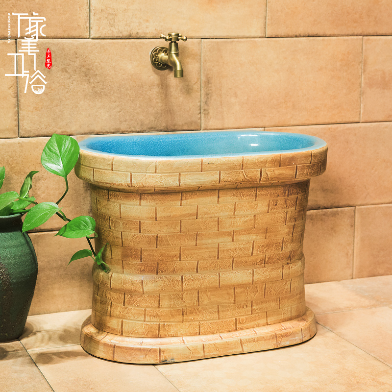 Jingdezhen ceramic washing mop pool mop pool balcony mop pool mop basin dressing room mop bucket automatically down