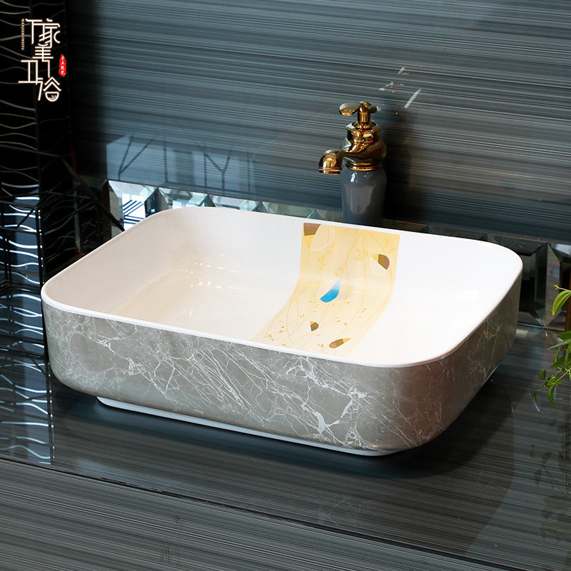 Wanjiamei Jingdezhen bathroom wash basin upper basin household washbasin dressing room balcony Basin