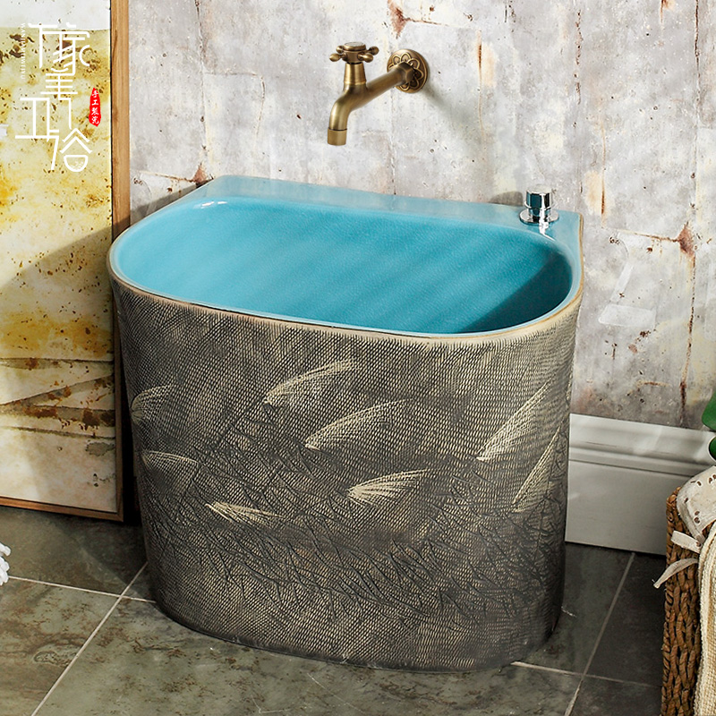 Wanjiamei ceramic wash mop pool mop pool balcony mop pool mop basin powder room mop pool