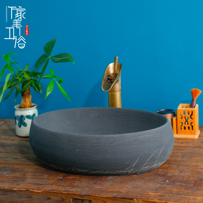 On the table basin on the table wash basin wash basin ceramic art basin basin makeup room wash basin household