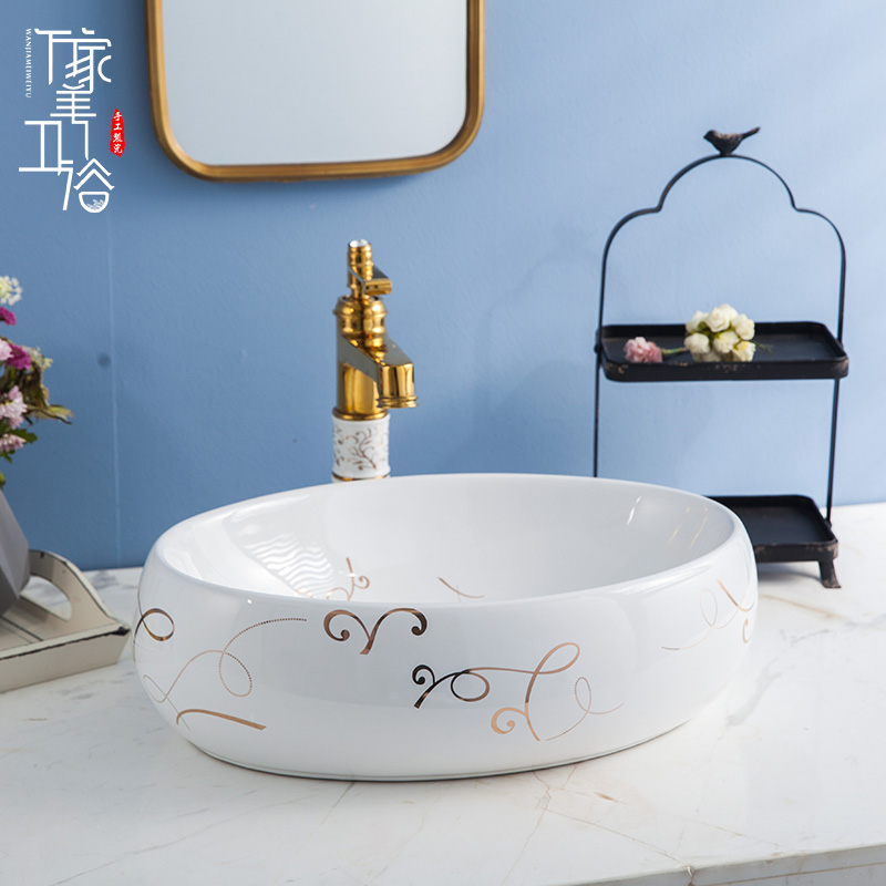 Upper Basin Square Table Wash Basin Washbasin Ceramic Washbasin Ceramic Wash Basin Makeup Room Wash Terrace Basin Art Basin Home