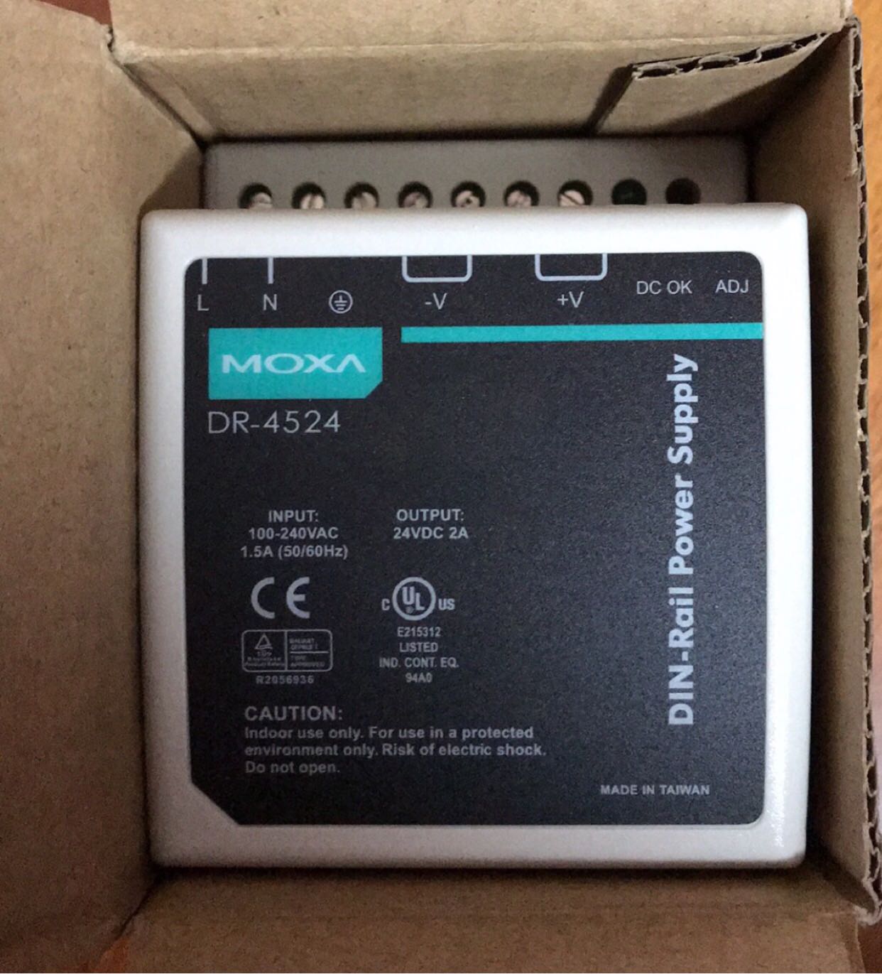 MOXA DR-4524 DR-45-24 MOXA 24VDC original power supply adapter