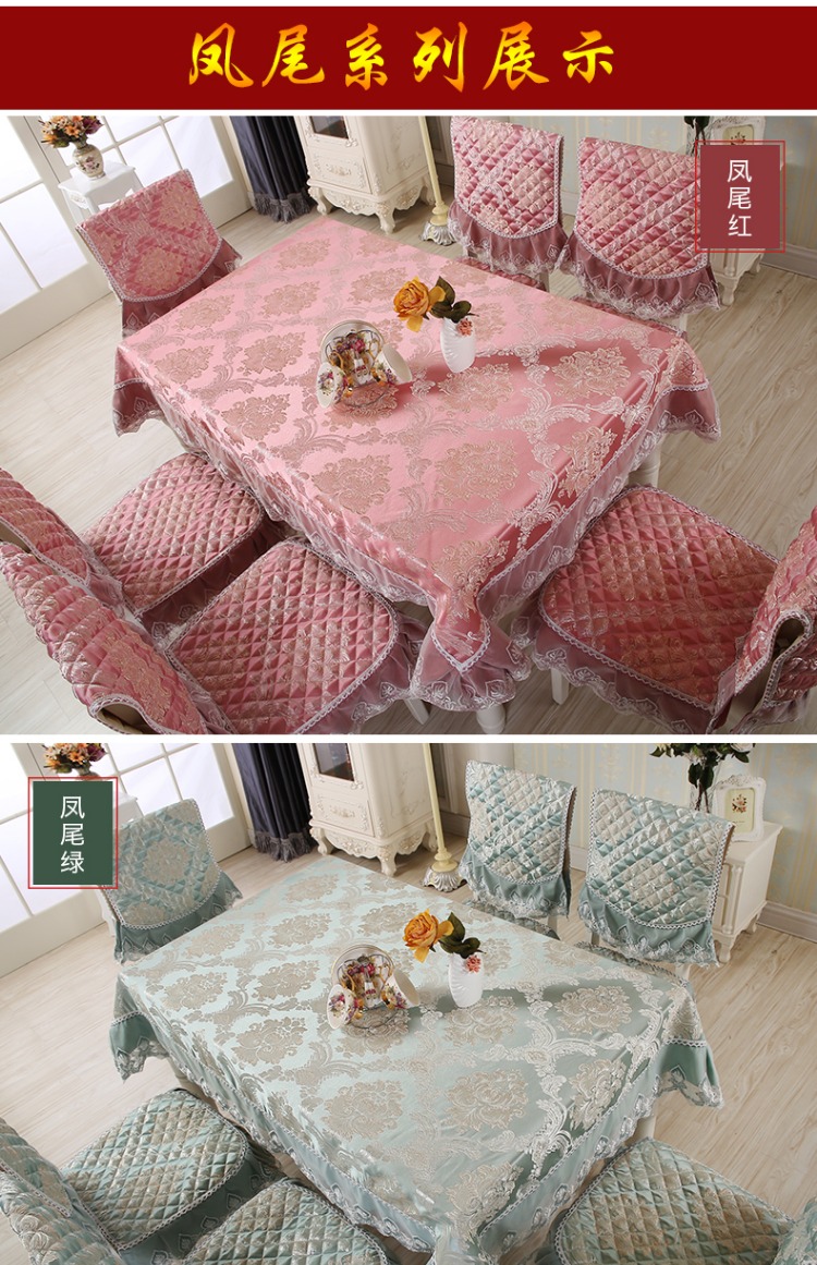 Bàn vải ghế đệm ghế bọc bàn cà phê khăn trải bàn Phong cách châu Âu vải cotton nhỏ tươi ăn ghế bao gồm nhà khăn napkin