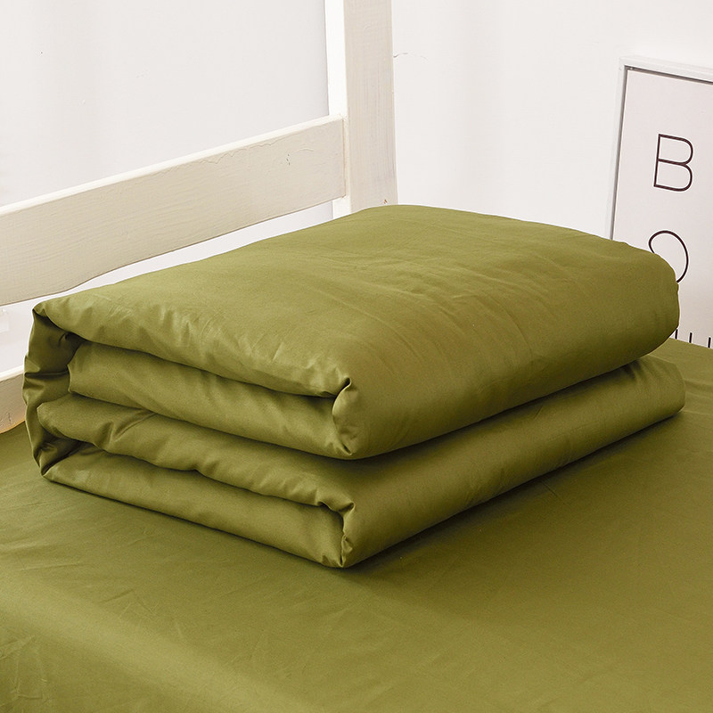 Student cotton bedding soldier green pack three pieces of pure cotton bedding set single six piece set