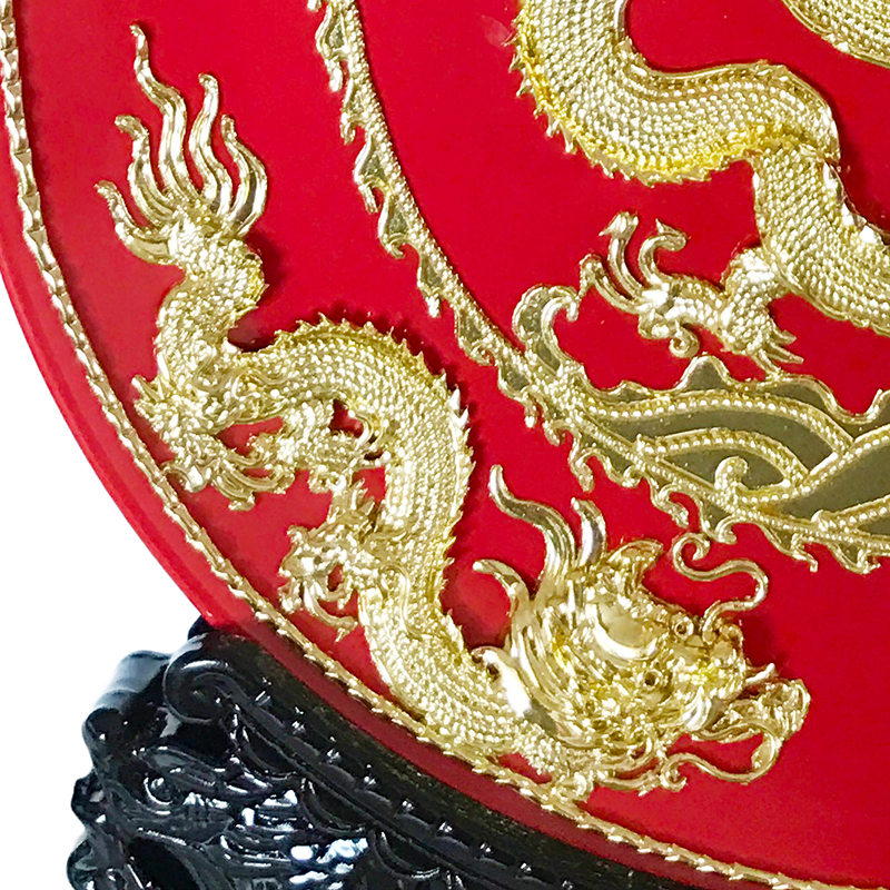 Really shing new Chinese style paint line carve wulong new Year quotation move gifts business new ceramic handicraft furnishing articles for the festival