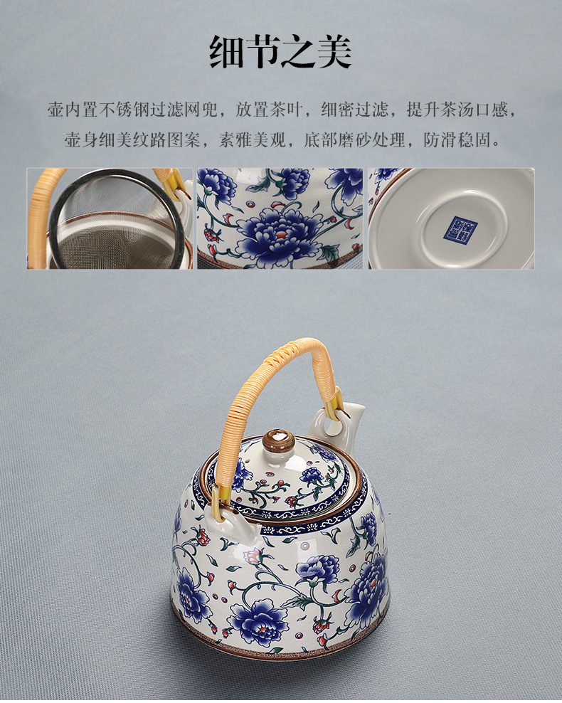 Really hold large girder pot of Chinese tea set a complete set of ceramic teapot cool kung fu tea kettle dry terms plate