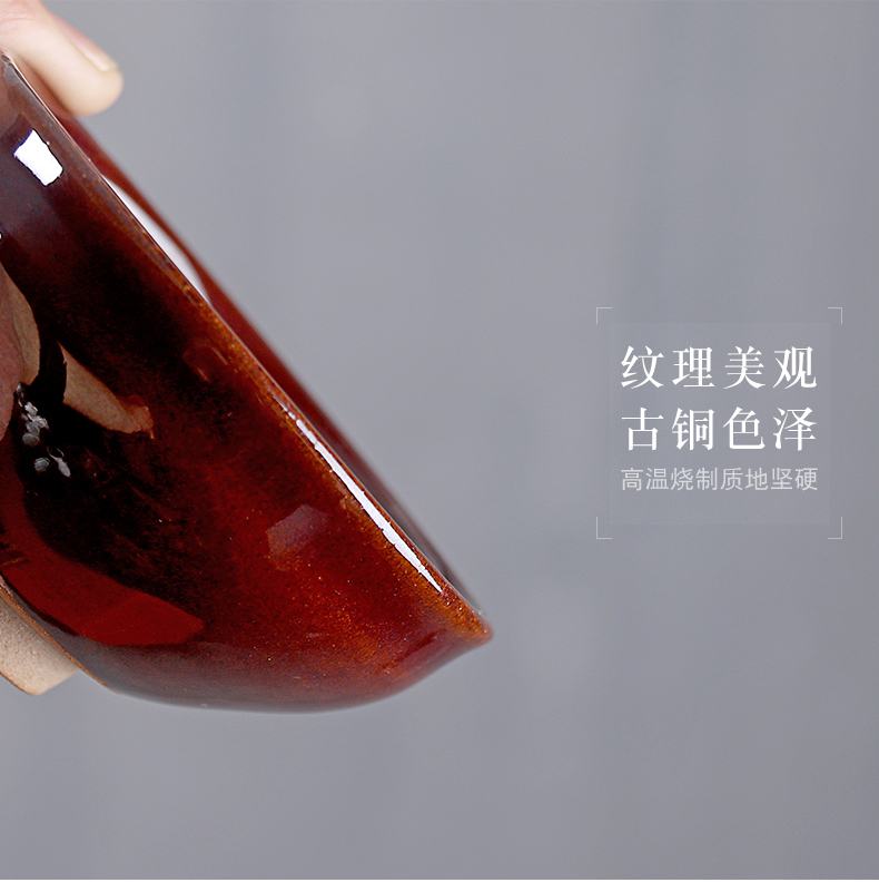 True sheng creative temmoku light tea tea leaves glass ceramic masters cup light tea tea set single cup bowl