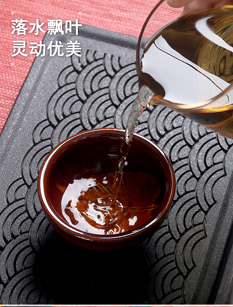 True sheng creative temmoku light tea tea leaves glass ceramic masters cup light tea tea set single cup bowl