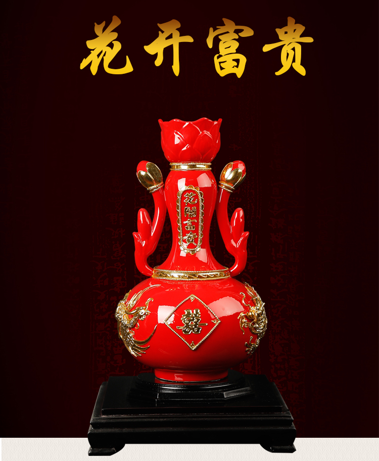 Really sheng xiamen paint line carve furnishing articles in extremely good fortune wedding gift to send friends girlfriends wedding gift ceramics