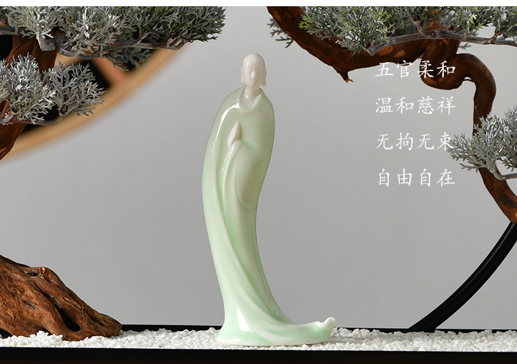 True sheng zen simulation guest - the greeting pine bonsai furnishing articles new Chinese ceramics, wrought iron home sitting room, office decoration