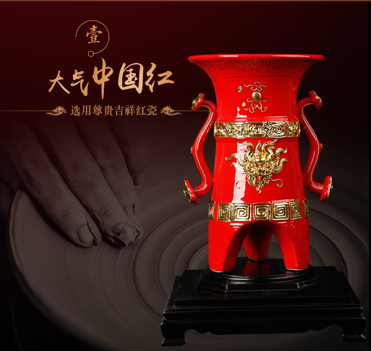 True goblets China red paint line carve longteng shengshi ruyi modelling feng shui furnishing articles rich ancient frame China office