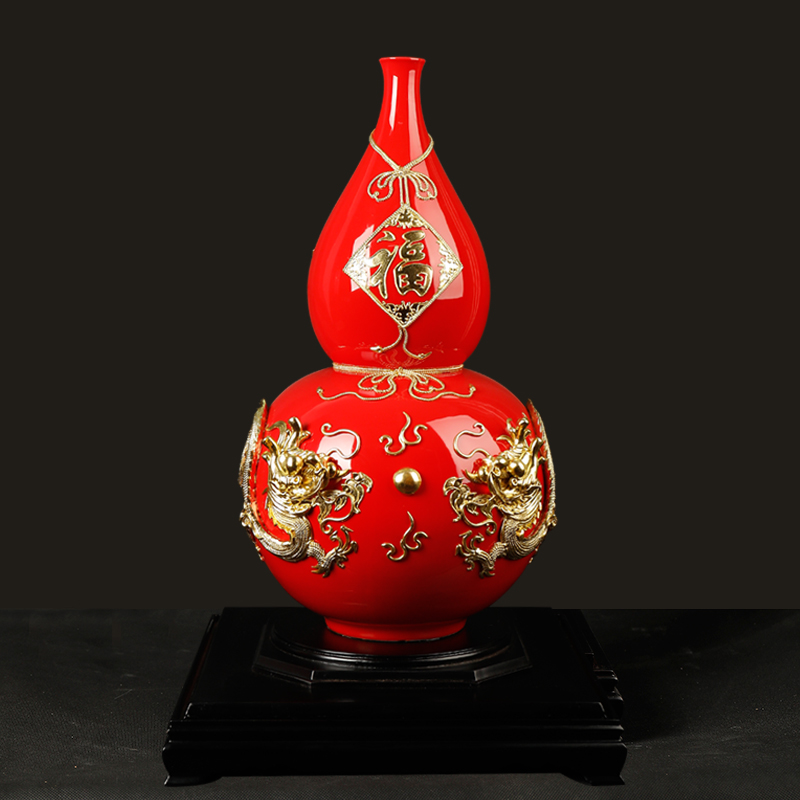 Really sheng paint line carve ssangyong offer f ceramics furnishing articles furnishing articles handicrafts gourd ferro, auspicious birthday birthday