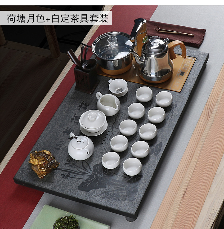 True sheng sharply stone tea tray was set automatic four unity tea tray of a complete set of kung fu tea tea tea of a complete set of sea