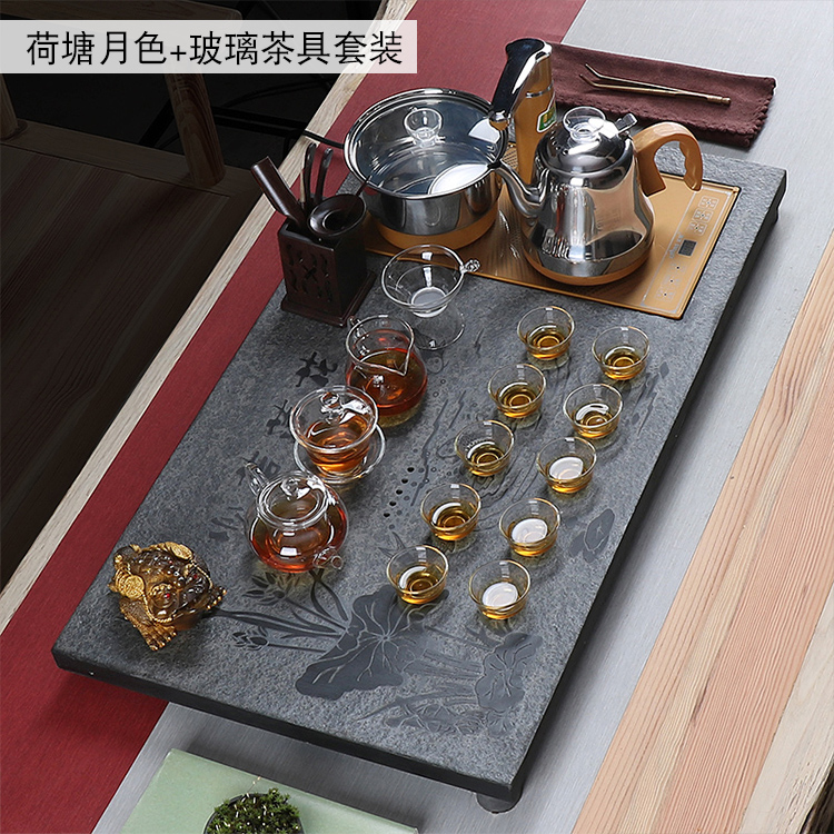 True sheng sharply stone tea tray was set automatic four unity tea tray of a complete set of kung fu tea tea tea of a complete set of sea