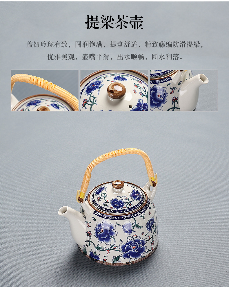 Really hold large girder pot of Chinese tea set a complete set of ceramic teapot cool kung fu tea kettle dry terms plate