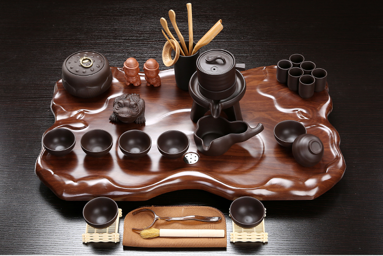 True sheng rosewood tea tray was set a complete set of kung fu tea set ceramic tea pot - calving cups domestic Chinese teapot