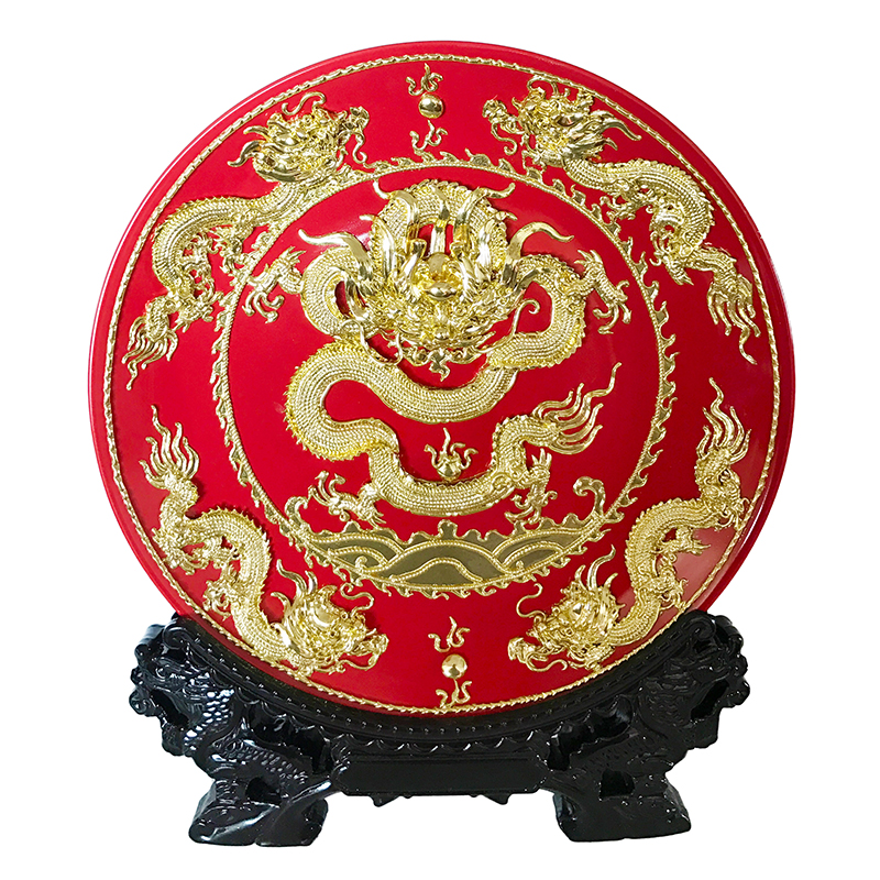 Really shing new Chinese style paint line carve wulong new Year quotation move gifts business new ceramic handicraft furnishing articles for the festival