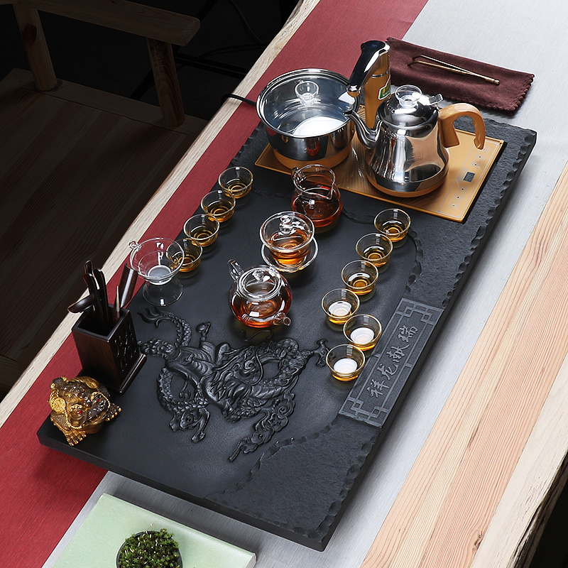 True sheng sharply stone tea tray of a complete set of tea set violet arenaceous kung fu tea tea tea taking. The Automatic drainage