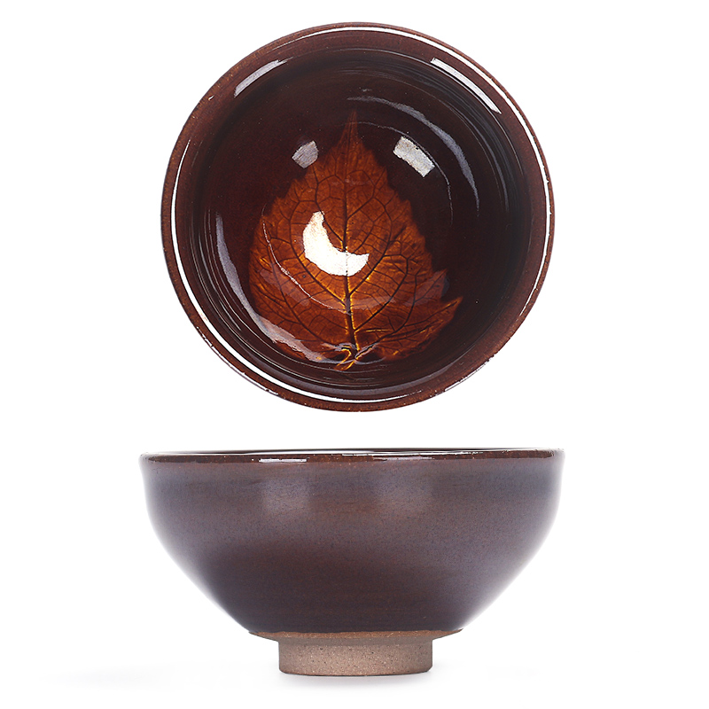 True sheng creative temmoku light tea tea leaves glass ceramic masters cup light tea tea set single cup bowl