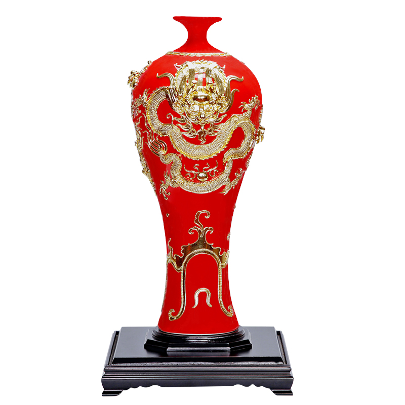 Really sheng Chinese style style paint line carve red ceramics festival longteng times big sitting room furniture business office