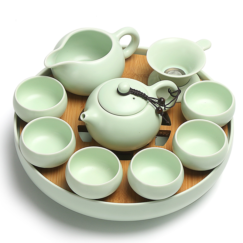 Really hold a complete set of tea set dry mercifully little tea tray was kung fu tea set ceramic tea set tea tray package travel