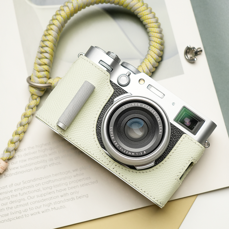 Mrstone Fuji X100Vi Camera Protective Case Is Suitable for X100Vi Handle Leather Case Genuine Leather Camera Bag Base