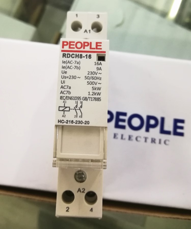 People's Electric household AC contactor RDCH8-20-63A small single-phase 2P rail type air conditioner starter