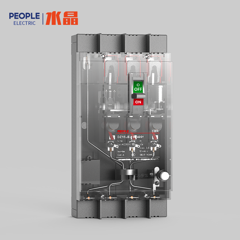 People Electric appliance transparent shell leakage circuit breaker DZ15LE-100 490 Air switch engineering installation protector