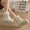 Very Stylish Thick-Soled Height-Increasing Snow Boots for Women, Fleece-Lined Warm Short Boots, 2025 Autumn and Winter New Versatile Cotton Boots
