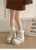Very Stylish Thick-Soled Height-Increasing Snow Boots for Women, Fleece-Lined Warm Short Boots, 2025 Autumn and Winter New Versatile Cotton Boots