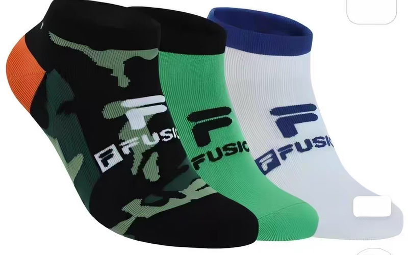 Fila Men's and Women's Low-Waist Socks Set, Fashionable, Breathable, Antibacterial, Casual Sports Socks