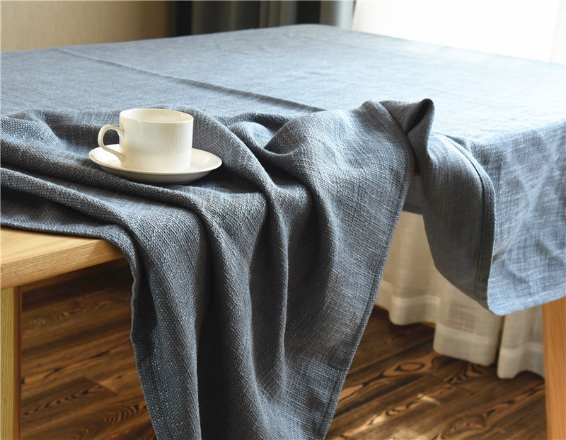 桌布定做素色桌布 純色長方形北歐棉麻風禪意復古典茶幾禪意布藝定制